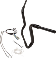 FAT BAGGERS INC. 1-1/2" EZ Install Rounded Top Handlebar Kit - 14" - Black 809514-B