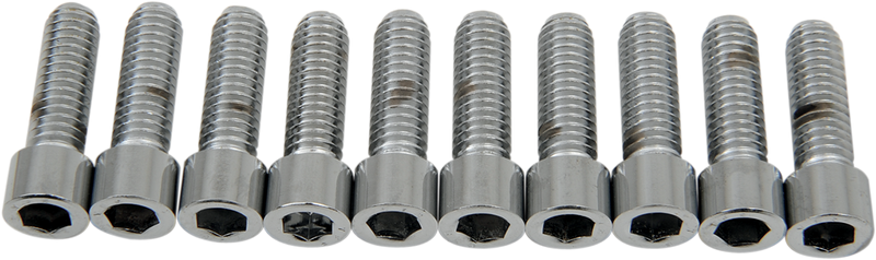 DRAG SPECIALTIES Replacement Socket-Head Bolt - Smooth/Coarse - 5/16-18 x 1" - 10 Pack