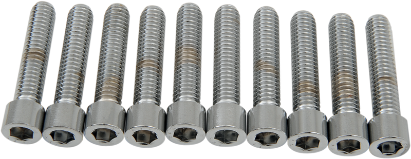 DRAG SPECIALTIES Replacement Socket-Head Bolt - Smooth/Coarse - 5/16-18 x 1-1/2" - 10 Pack