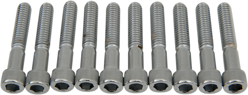 DRAG SPECIALTIES Replacement Socket-Head Bolt - Knurled/Coarse Thread - 5/16-18 x 1-3/4" - 10 Pack