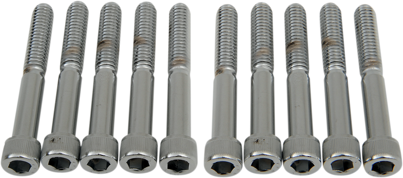 DRAG SPECIALTIES Replacement Socket-Head Bolt - Knurled/Coarse Thread - 5/16-18 x 2-1/4" - 10 Pack
