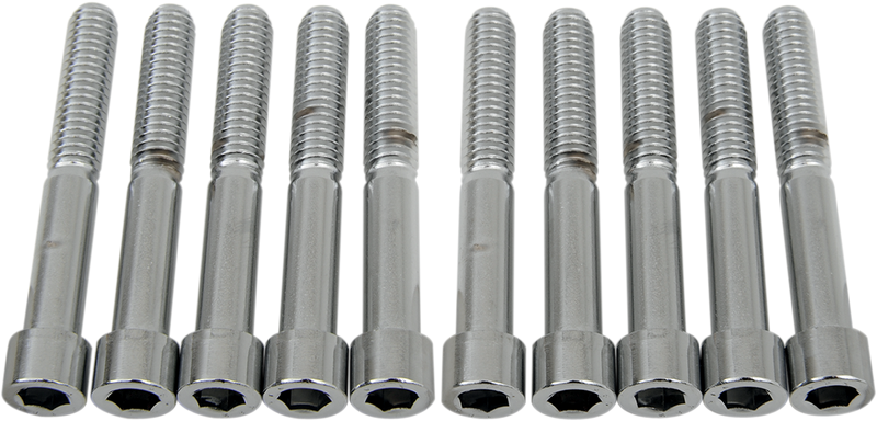 DRAG SPECIALTIES Replacement Socket-Head Bolt - Smooth/Coarse Thread - 5/16-18 x 2-1/4" - 10 Pack