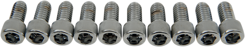 DRAG SPECIALTIES Replacement Socket-Head Bolt - Knurled/Course Thread - 3/8-16 x 3/4"  - 10 Pack