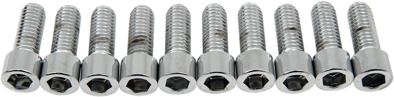 DRAG SPECIALTIES Replacement Socket-Head Bolt - Smooth/Course Thread - 3/8-16 x 1"  - 10 Pack