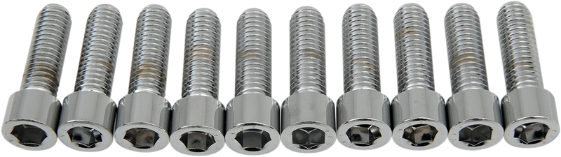 DRAG SPECIALTIES Replacement Socket-Head Bolt - Smooth/Course Thread - 3/8-16 x 1-1/4" - 10 Pack