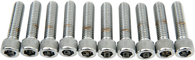 DRAG SPECIALTIES Replacement Socket-Head Bolt - Knurled/Course Thread - 3/8-16 x 1-1/2" - 10 Pack