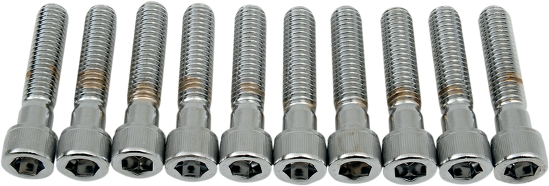 DRAG SPECIALTIES Replacement Socket-Head Bolt - Knurled/Course Thread - 3/8-16 x 1-3/4"  - 10 Pack