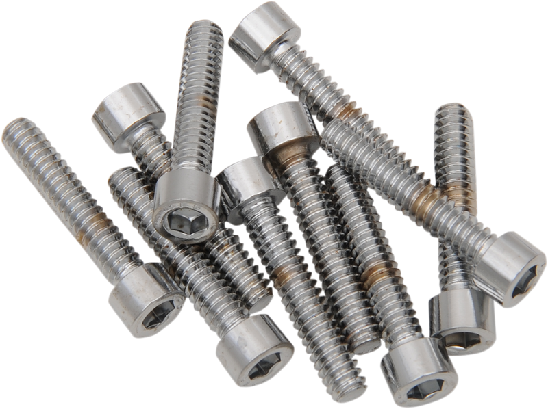 DRAG SPECIALTIES Replacement Socket-Head Bolt - Smooth/Coarse Thread - #10-24 x 1" - 10-Pack