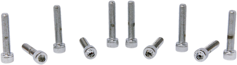 DRAG SPECIALTIES Socket-Head Replacement Bolts - Knurled/Fine Thread - #10-32 x 3/4" - 10 Pack