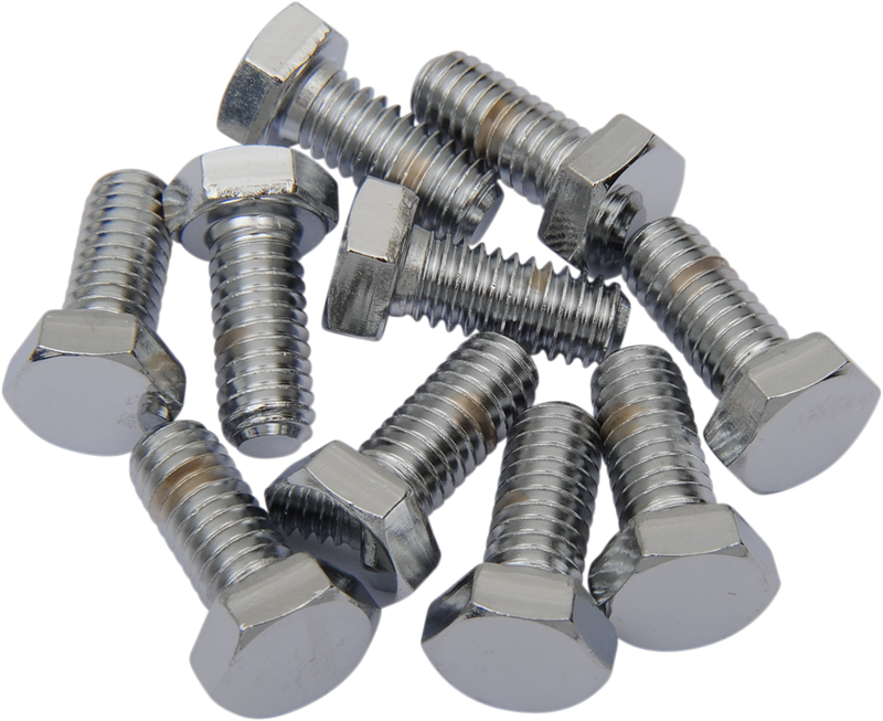 DRAG SPECIALTIES Replacement Hex-Head Bolt - Chrome - 5/16"-18 x 3/4" - 10-Pack