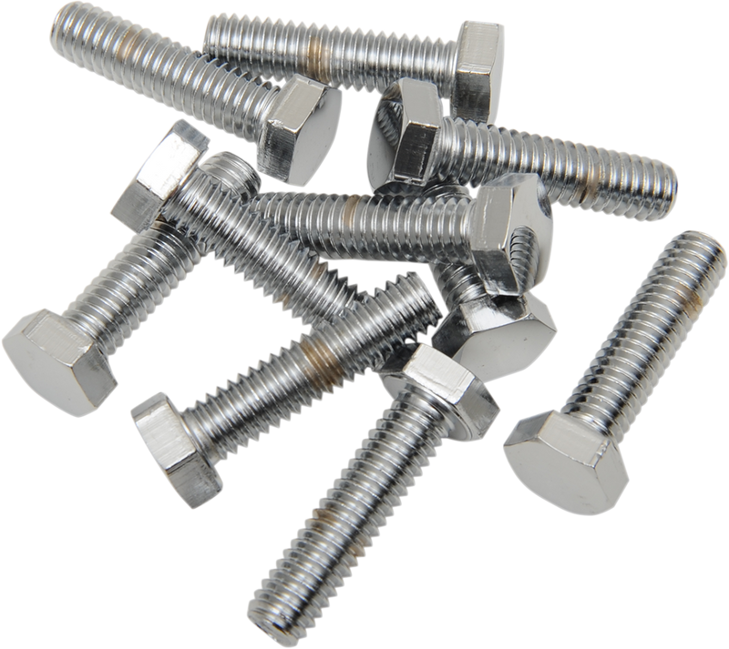 DRAG SPECIALTIES Hex-Head Chrome Bolts - 5/16"-18 x 1-1/4" - 10 Pack