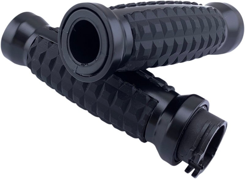 DRAG SPECIALTIES Grenade Style Grips - Cable - Matte Black