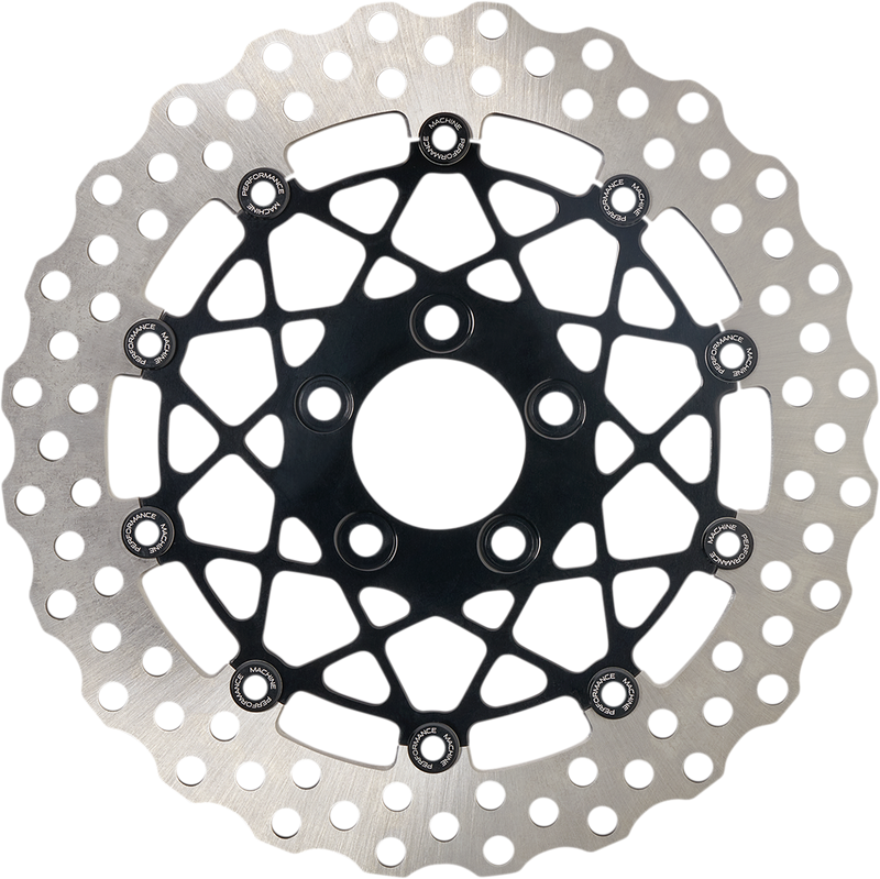 PERFORMANCE MACHINE (PM) Speedstar Rotor - Front - 11.8" - Black - '08-'20 TOURING