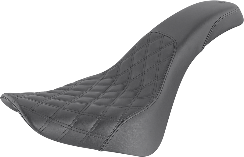 SADDLEMEN Profiler™ Seat - Front Lattice/Rear Smooth - Black - Softail '18-'24