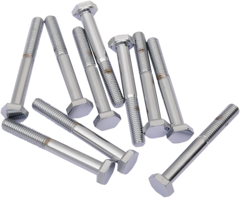 DRAG SPECIALTIES Hex Head Replacement Bolts - Fine Thread - 1/4"-28 x 2" - 10 Pack