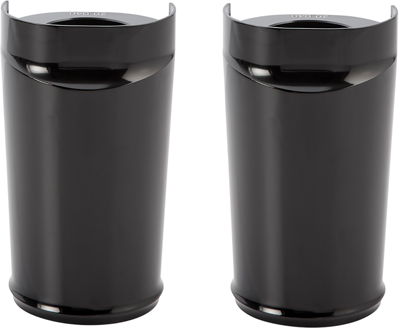 ARLEN NESS Standard Length Fork Boot Cover - Black Anodized - Smooth - '14-'24 FLH/FLT