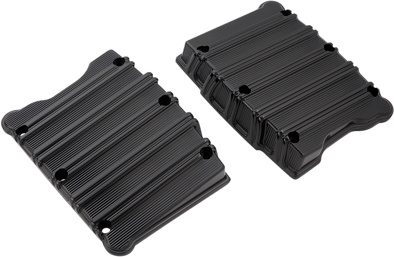 ARLEN NESS 10 Gauge Rocker Box Top Covers - Twin Cam - Black Anodized