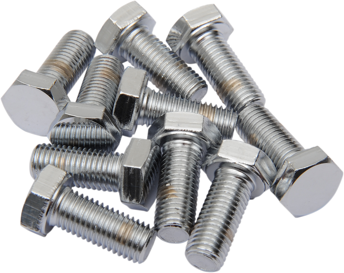 DRAG SPECIALTIES Bolts - Hex-Head - Chrome - 5/16"-24 x 7/8" - 10-Pack ...