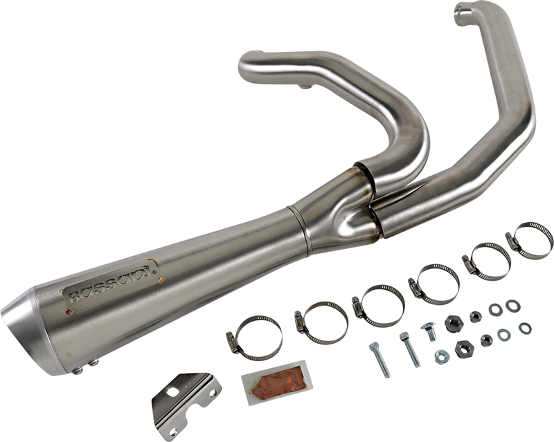 BASSANI XHAUST Short 2:1 Exhaust for FL - Stainless Steel - 2017-2020 TOURING MODELS