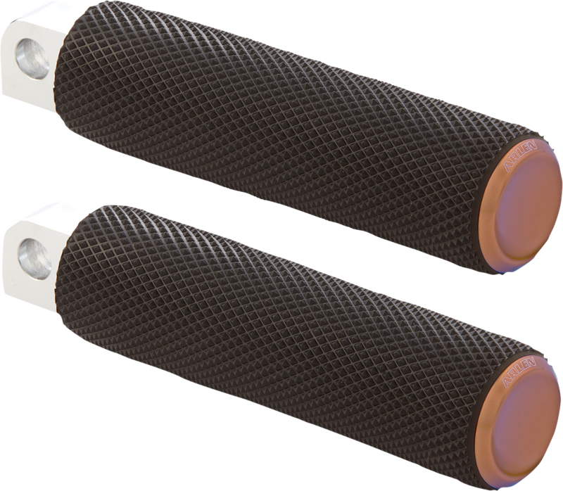 ARLEN NESS Fusion Male-Mount Footpegs - Knurled - Titanium - 1" Longer