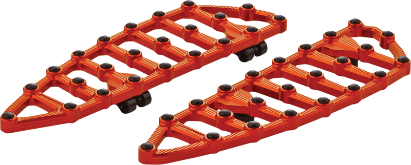 ARLEN NESS MX Driver Floorboards - Orange - 1984-2020 TOURING, SOFTAIL MODELS