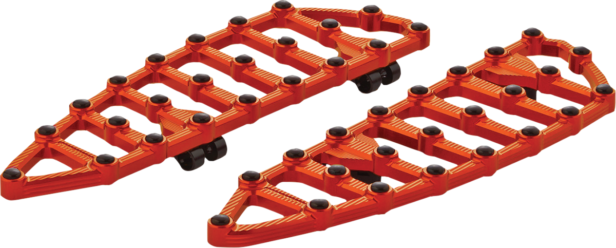 ARLEN NESS MX Driver Floorboards - Orange - 1984-2020 TOURING, SOFTAIL MODELS
