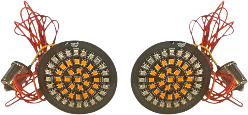 CUSTOM DYNAMICS Bullet Rear Dynamic Clusters2™ LED Turn Signal Inserts 1156 - Amber/Red