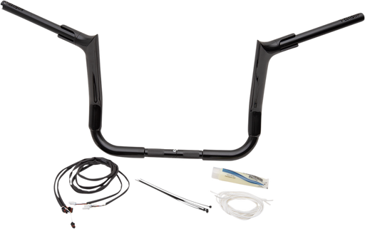 FAT BAGGERS INC. Handlebar Kit - Pointed Top - 12" - Black 809212-B
