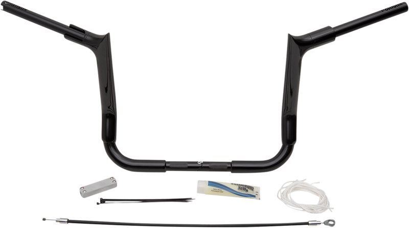 FAT BAGGERS INC. 1-1/2" EZ Install Pointed Top Handlebar Kit - 12" - Black 809112-B