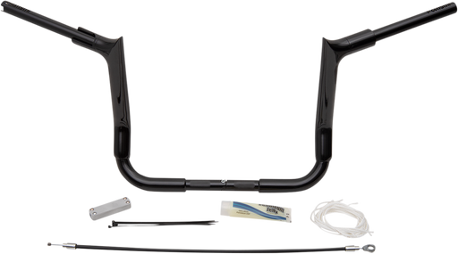 FAT BAGGERS INC. 1-1/2" EZ Install Pointed Top Handlebar Kit - 12" - Black 809112-B