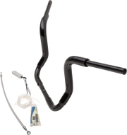 FAT BAGGERS INC. 1-1/2" EZ Install Rounded Top Handlebar Kit - 12" - Black 809412-B