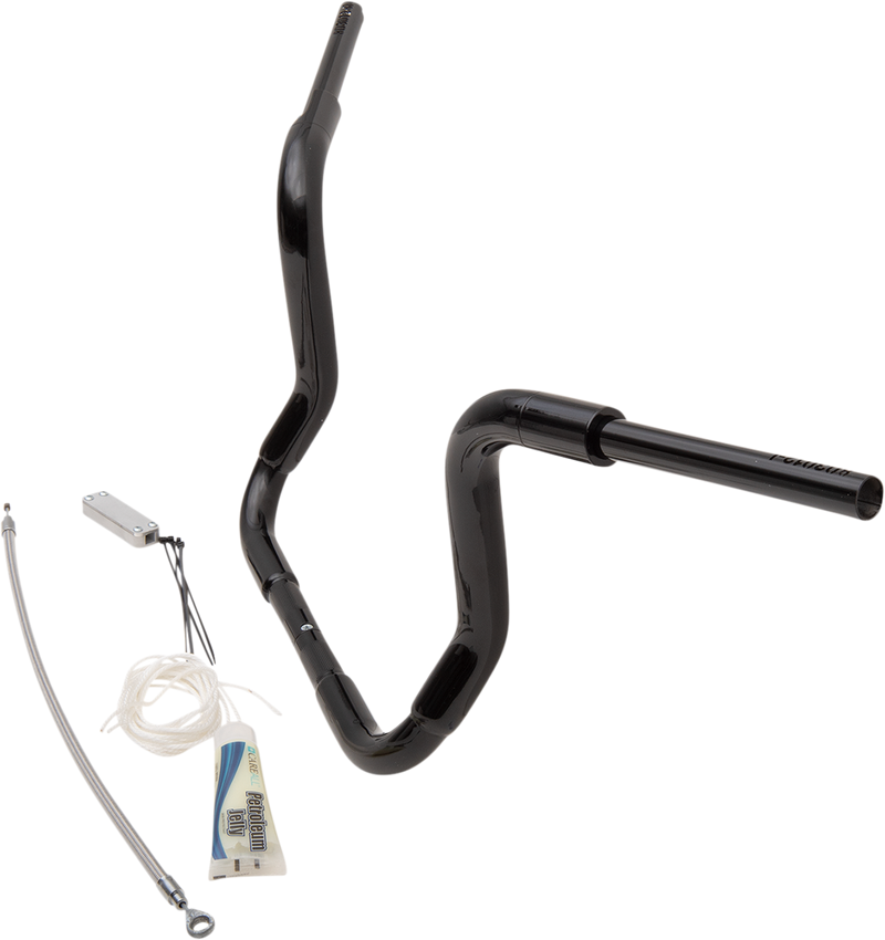 FAT BAGGERS INC. 1-1/2" EZ Install Rounded Top Handlebar Kit - 12" - Black 809412-B