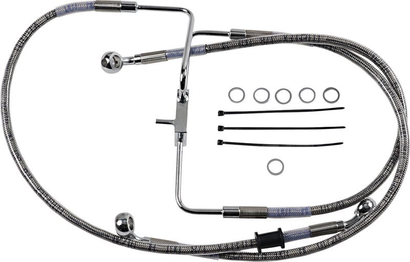 DRAG SPECIALTIES Extended Length Brake Line Kit - +6" - Stainless Steel - XLCX '16-'20
