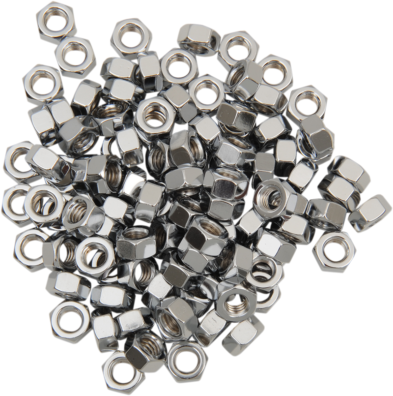 DRAG SPECIALTIES Nut - Hex - 5/16"-18 - Chrome - 100-Pack