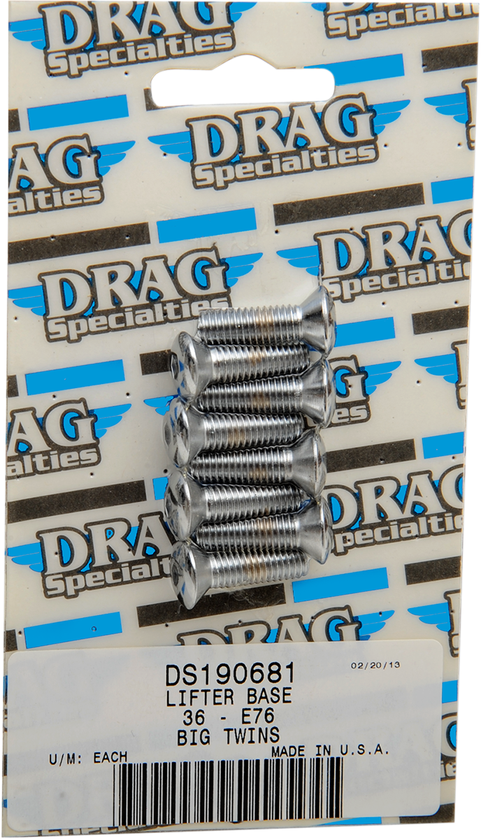 DRAG SPECIALTIES Replacement Socket-Head Lifter Base Set - Chrome