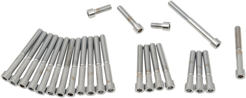 DRAG SPECIALTIES Chrome Camshaft/Primary Cover Smooth Socket-Head Bolt Kit
