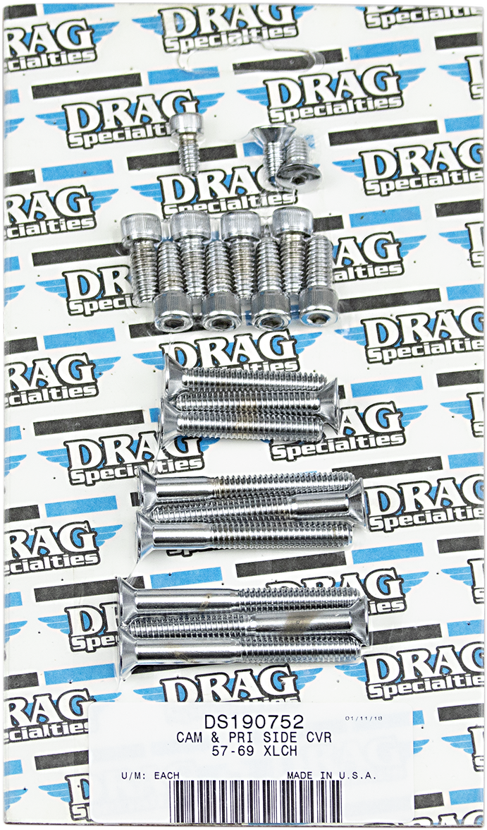 Drag Specialties Camshaft/Primary Cover Socket-Head Bolt Kit