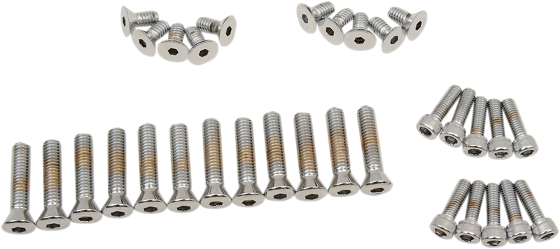 DRAG SPECIALTIES Replacement Knurled Socket-Head Bolt Side Cover Kit - Chrome - FL