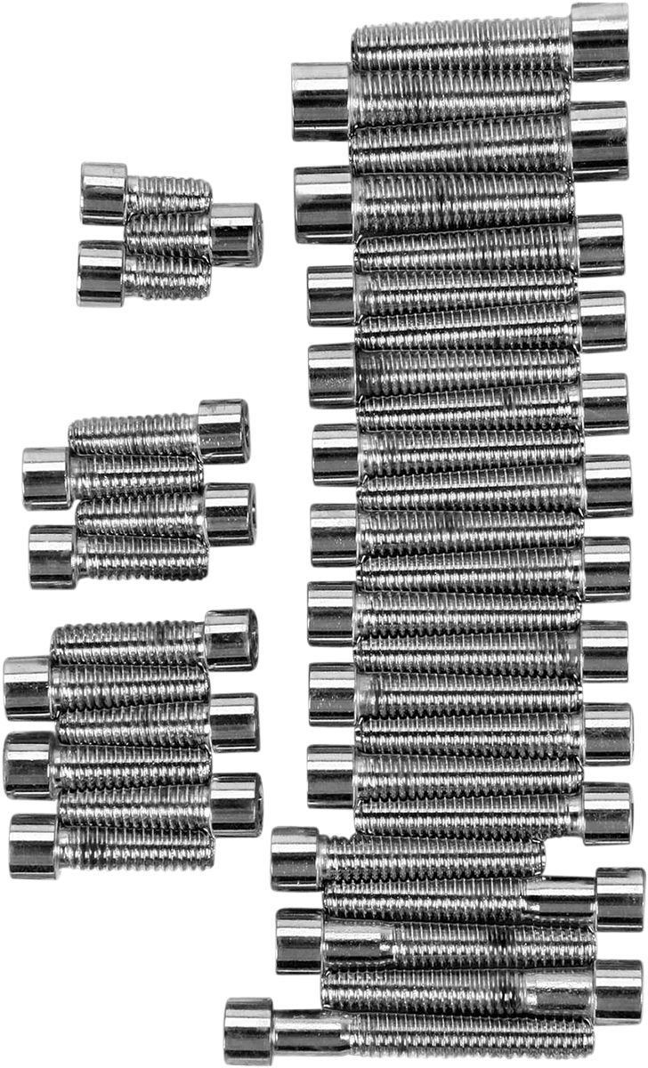 DRAG SPECIALTIES Chrome Camshaft/Primary Cover Smooth Socket-Head Bolt Kit