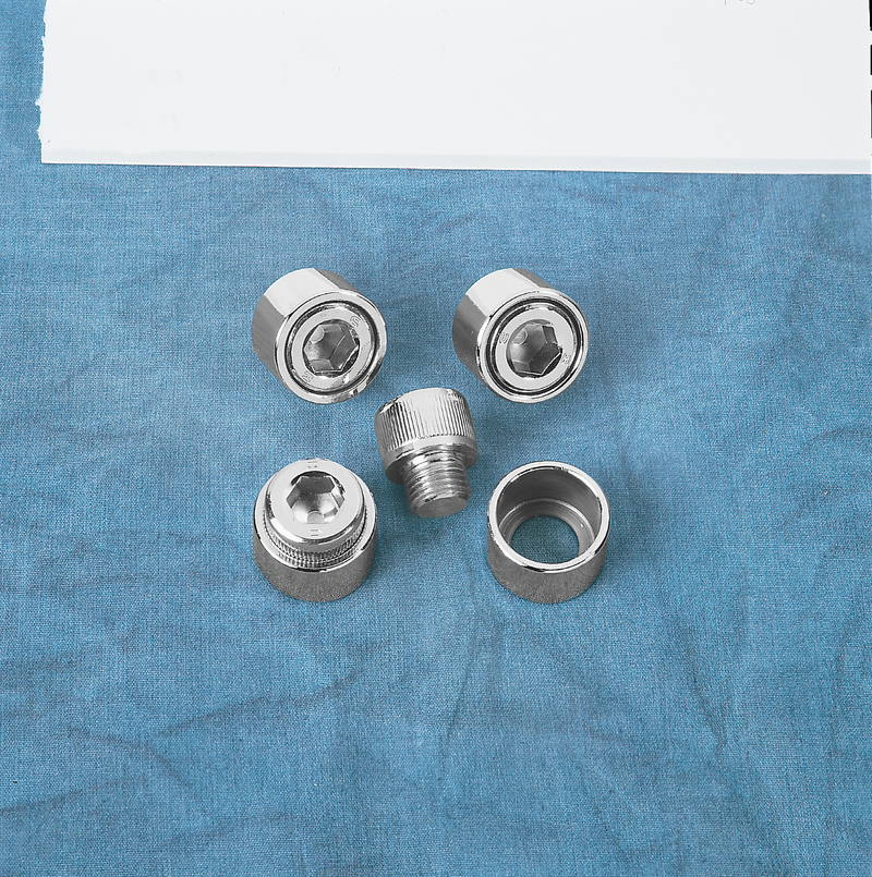 DRAG SPECIALTIES Chrome Rocker Arm Shaft End Socket-Head Plugs - 4 Pack
