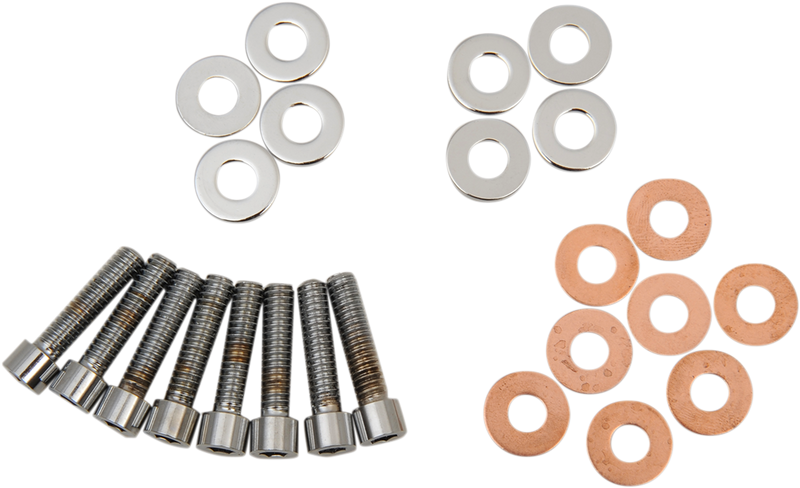 DRAG SPECIALTIES Chrome Rocker Box Smooth Socket-Head Bolt & Washer Set