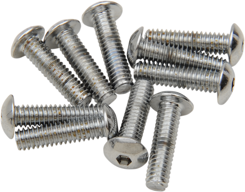DRAG SPECIALTIES Bolts - Button Head/Replacement - #8-32 x 5/8" - 10 Pack