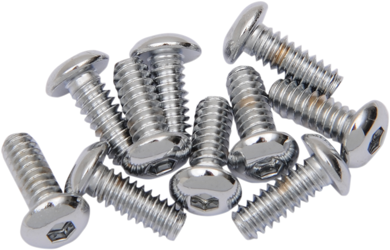 DRAG SPECIALTIES Bolts - Button Head/Replacement - #10-24 x 1/2" - 10 Pack