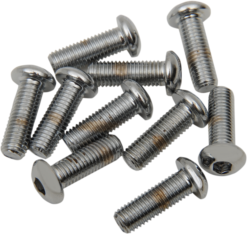 DRAG SPECIALTIES Bolts - Button Head/Replacement - 1/4"-28 x 3/4" - 10 Pack