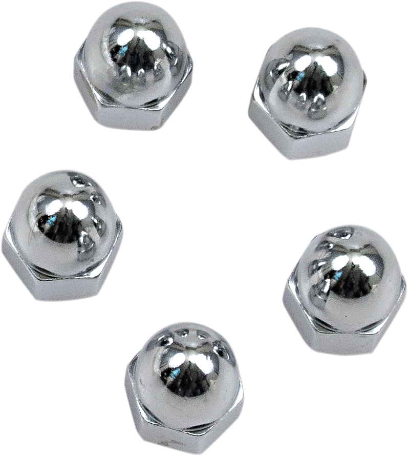 DRAG SPECIALTIES Chrome Acorn Nut - 1/2"-20 - 5 Pack