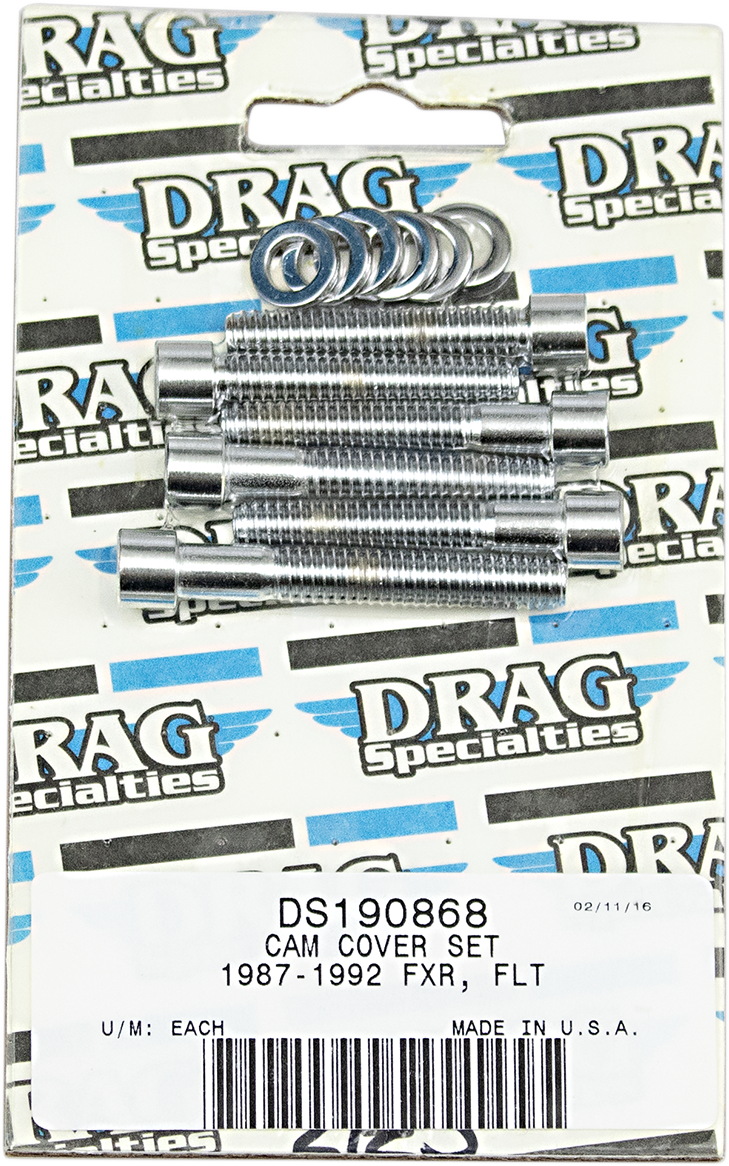 DRAG SPECIALTIES Chrome Smooth Socket-Head Bolt Camshaft Cover Kit
