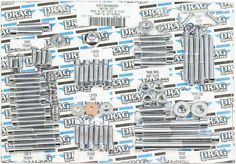 DRAG SPECIALTIES Chrome Smooth Socket-Head Bolt Motor Kit for Softail Models