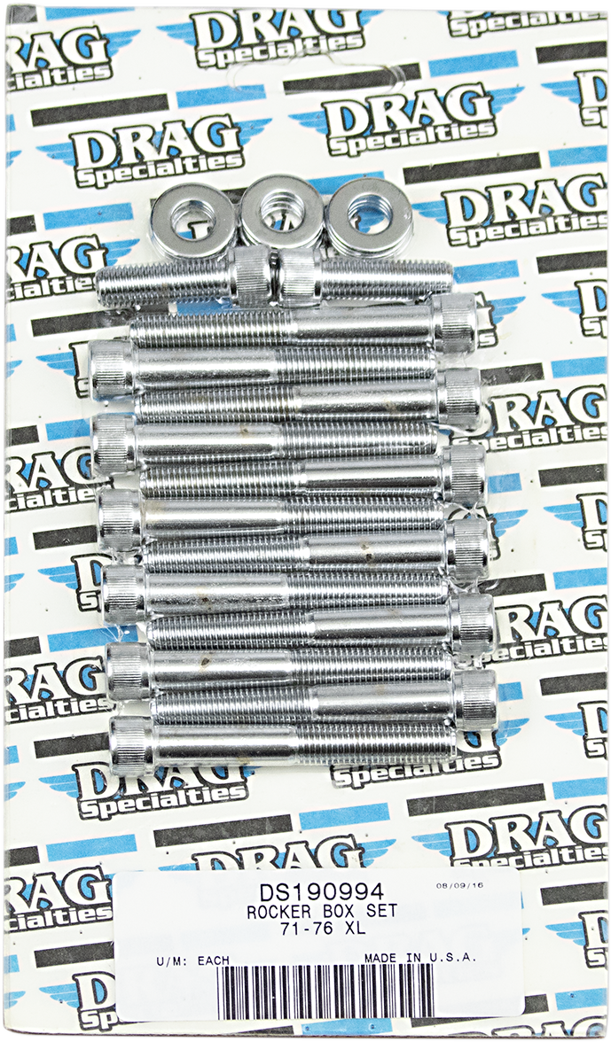 DRAG SPECIALTIES Chrome Rocker Knurled Box Allen-Head Bolt Set