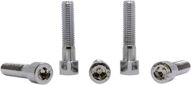 DRAG SPECIALTIES Chrome Replacement Smooth Socket-Head Bolts - Coarse Thread - 1/2"-13 x 2-1/4" - 5 Pack