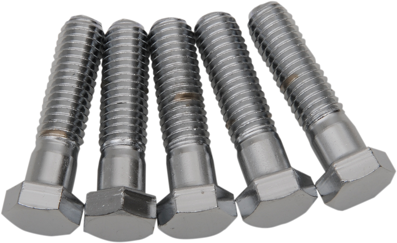 DRAG SPECIALTIES Hex-Head Bolts - Chrome - 7/16"-14 x 1-3/4" - 5 Pack